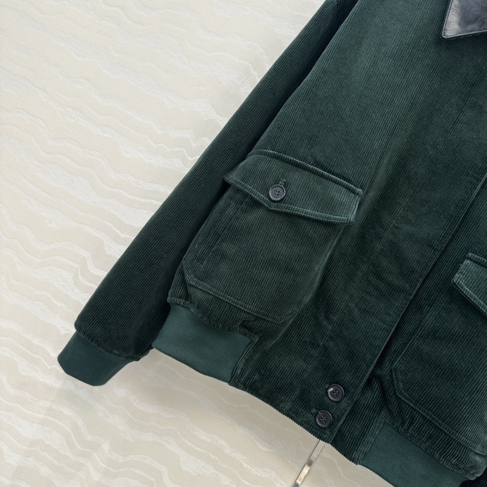 M1um1u Padded Corduroy Blouson Billiard Green Ml1326 1795 F0L76 S Ooo