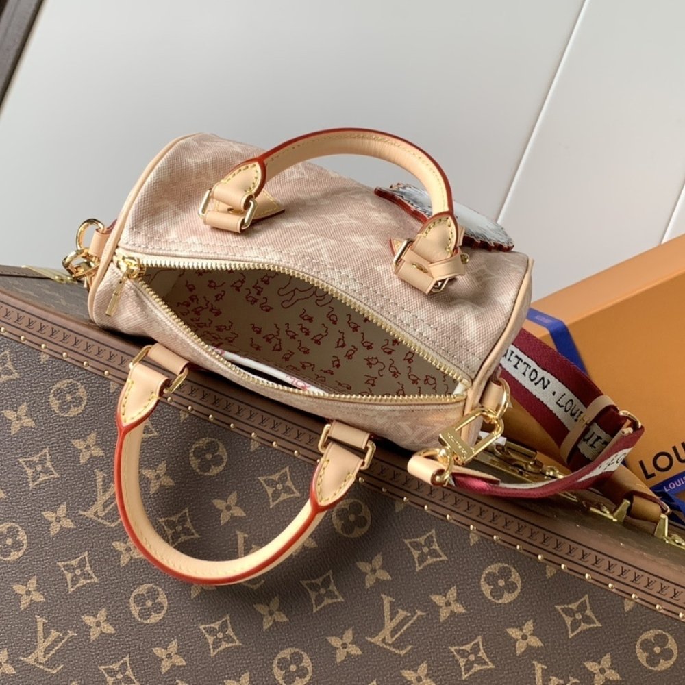 L0vis Vvtt0n Speedy Bandoulière 20 Meowgram Pale Pink 20Cm M15151