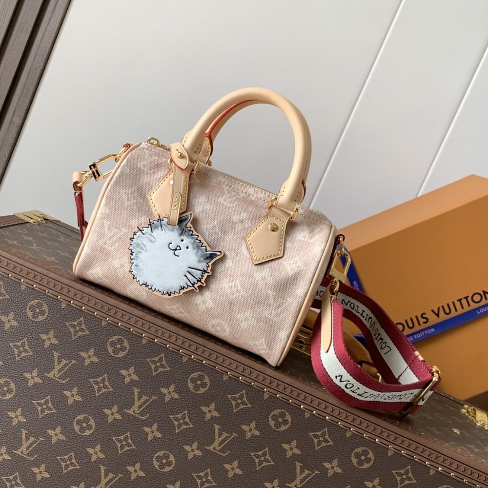 L0vis Vvtt0n Speedy Bandoulière 20 Meowgram Pale Pink 20Cm M15151