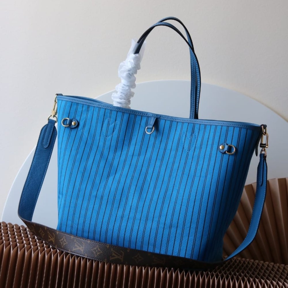 [S*per Vip 1:1] L0vis Vvtt0n Neverfull Bandoulière Inside Out MM Bleu Gastonb 31Cm M13753