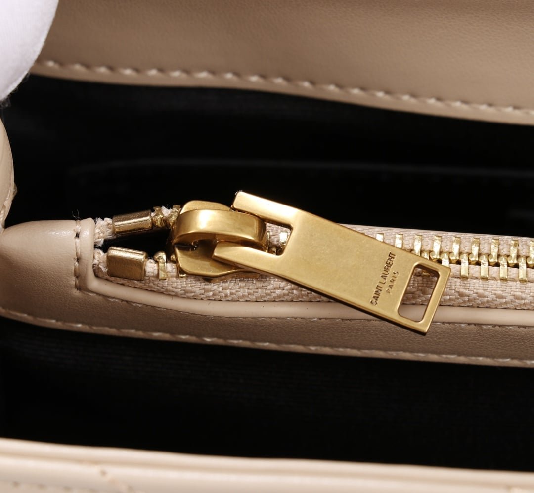 Sa1nt Lau*nt Loulou Small Chain Bag In Matelassé Y Dark Beige Gold 23Cm 494699Dv7272721